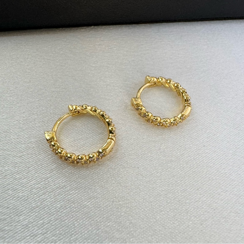 14mm Small Gold Hoop Earrings for Women